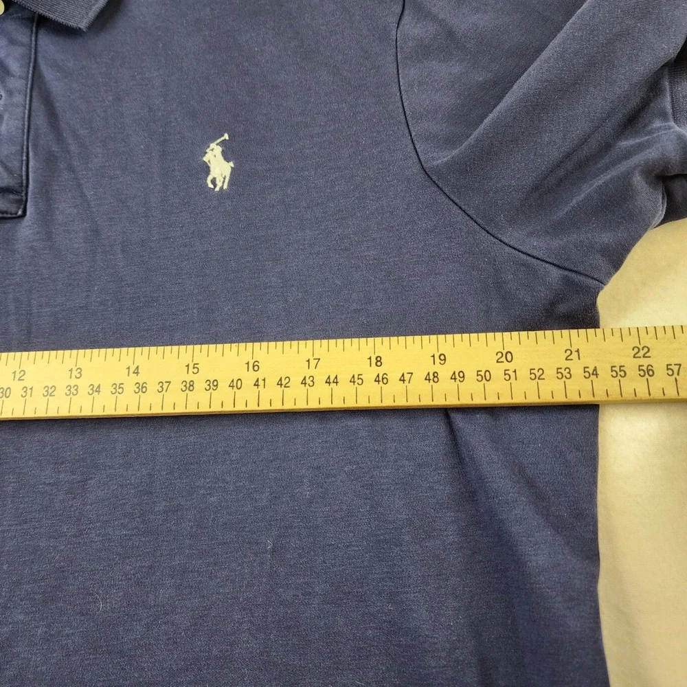 Polo Ralph Lauren Polo Mens Large Navy Blue Pima Soft Touch Short Sleeve Logo